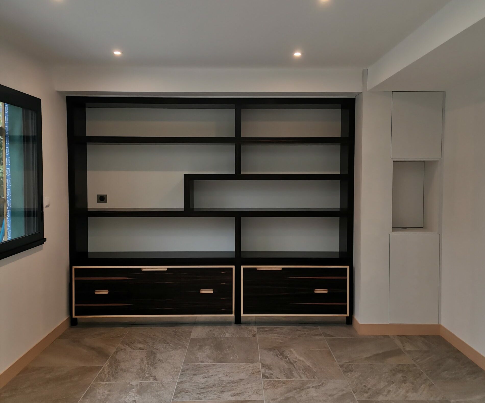 bibliothèque ébène Macassar